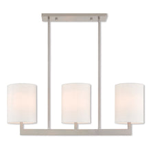 Load image into Gallery viewer, 22'' Three-Light Dimmable Chandelier With Shades - Nickel
