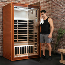 Load image into Gallery viewer, Double Sauna Room With Carbon Heating Plates - American White Oak
