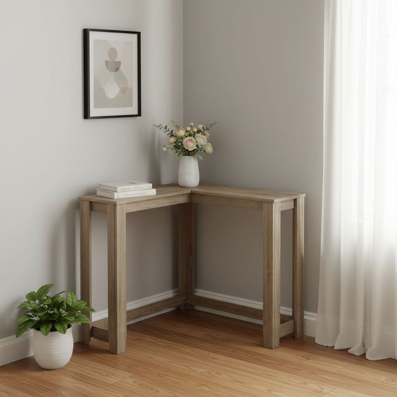 Wood Frame Console Table - Taupe