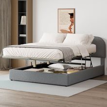 Load image into Gallery viewer, Upholstered Platform Bed With Hydraulic Storage System
