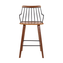 Load image into Gallery viewer, Manufactured Wood And Iron Counter Height Bar Chair - Brown
