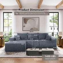 Load image into Gallery viewer, Modular Sectional Sofa, Convertible Couch With Chaise Corduroy
