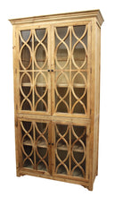 Load image into Gallery viewer, 47" Solid Wood Carved Geometric Accent Cabinet With Four Doors - Natural
