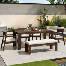 Load image into Gallery viewer, Outdoor Dining Set Rectangular Table With Umbrella Hole
