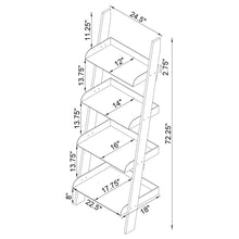 Load image into Gallery viewer, Cimarron - Ladder Bookcase With 4 Shelves - Clear
