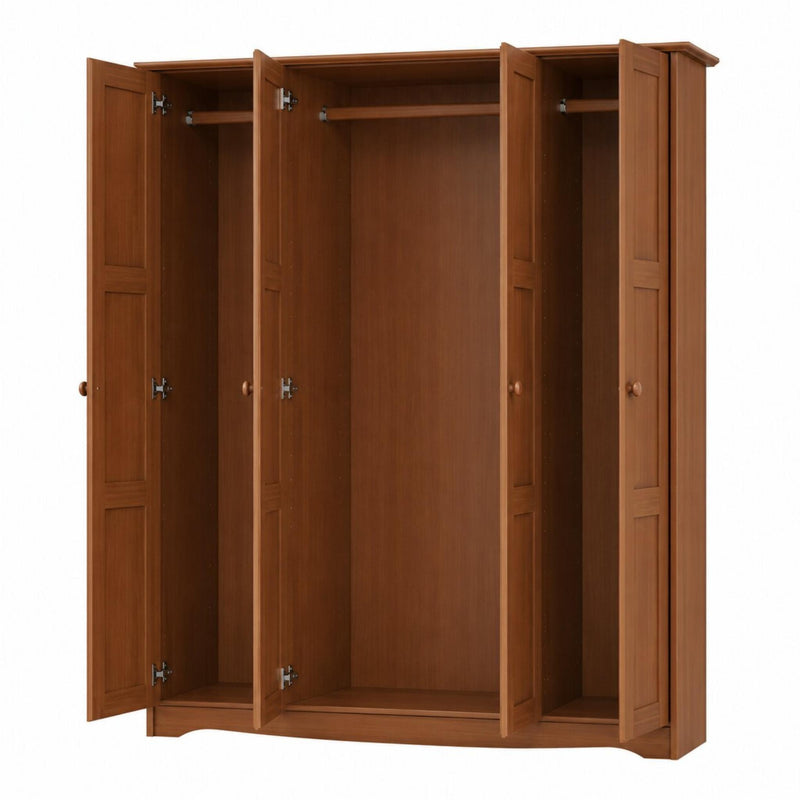 Solid Wood Four Door Combo Dresser (765060) - Coffee