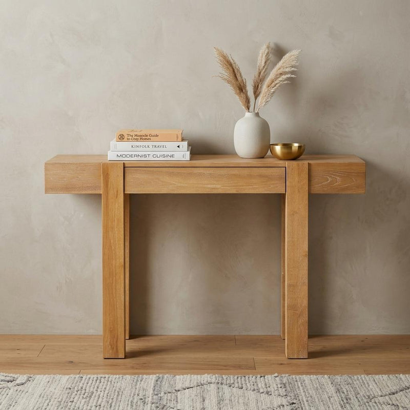 Console Table With Drawer - Natural