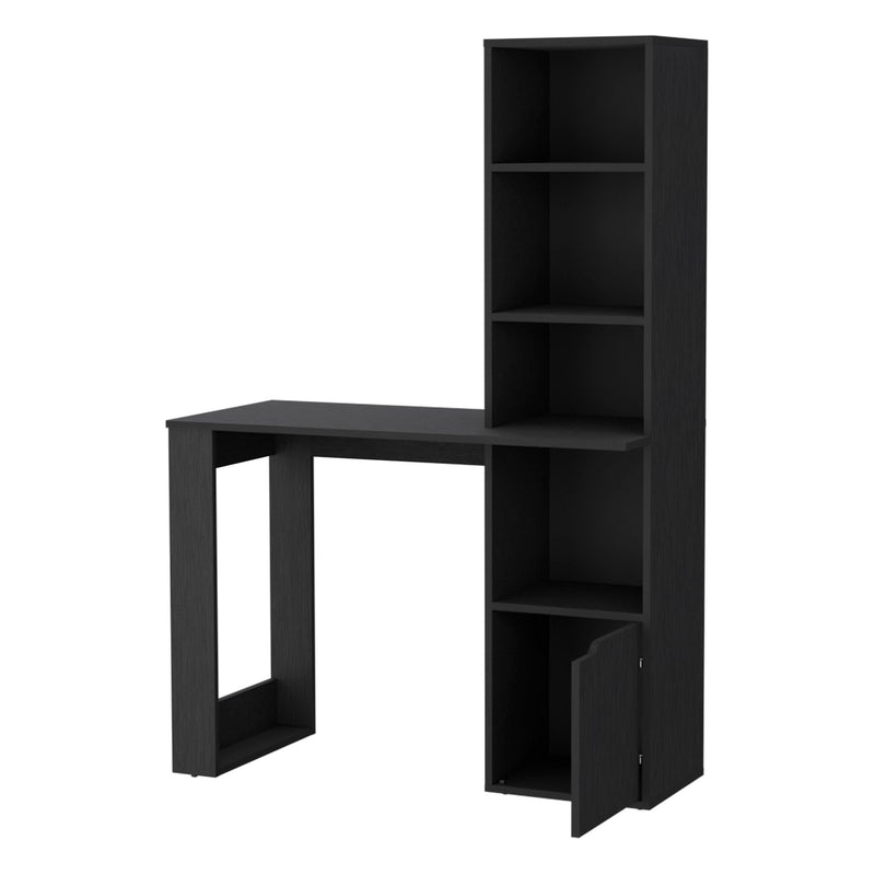 L Shape H-Shape Computer Desk - Black