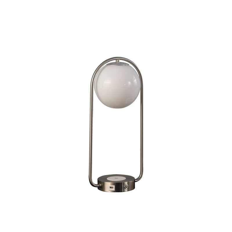 Clip Globe USB Table Lamp - Silver
