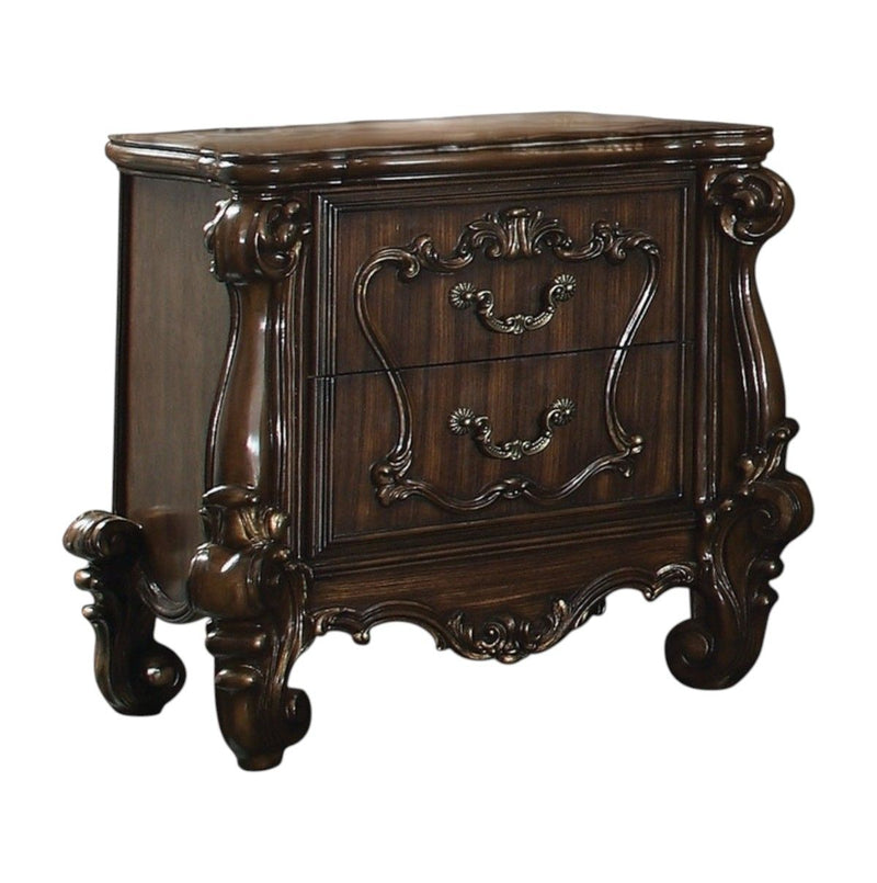 31" Two Drawers Nightstand - Brown