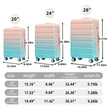 Load image into Gallery viewer, Luggage Set 20" /24" /28" With Combination Lock And Silent Wheels
