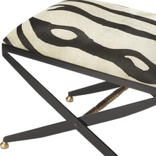 Load image into Gallery viewer, Cotton Blend And Black Ottoman - Black / White
