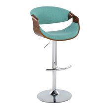 Load image into Gallery viewer, Curvo - Mid Century Modern Adjustable Barstool With Swivel With Rounded T Footrest (Set of 2)
