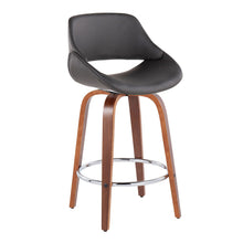 Load image into Gallery viewer, Fabrico - Mid Century Modern, Fixed Height Counter Stool With Round Footrest (Set of 2)
