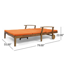 Load image into Gallery viewer, Etherealize - Outdoor Adjustable Double Chaise Lounge With Water Resistant Cushions
