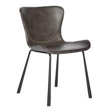Load image into Gallery viewer, Upholstered Leather Dining Chairs (Set of 2) - Gray
