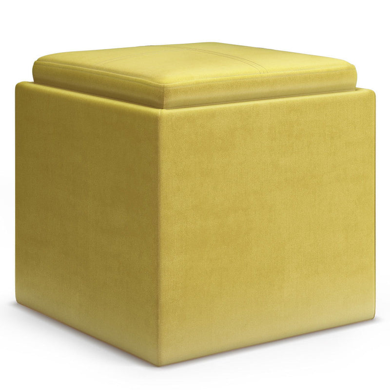 Upholstery Storage Ottoman - Yellow