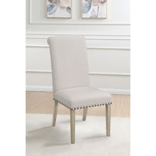 Load image into Gallery viewer, Upholstered Dining Chair With Rolled Edge Seat Back (Set of 2) - Beige
