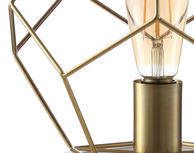 Geometric Table Lamp - Brass