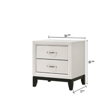 Load image into Gallery viewer, 2 Drawer Nightstand With Handles Furniture For Bedroom - White
