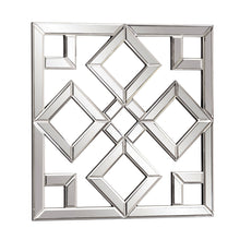 Load image into Gallery viewer, Interlocking Mirrored Squares With Lattice Design - Pearl Silver
