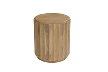 Load image into Gallery viewer, Solid Wood Round Block End Table - Brown
