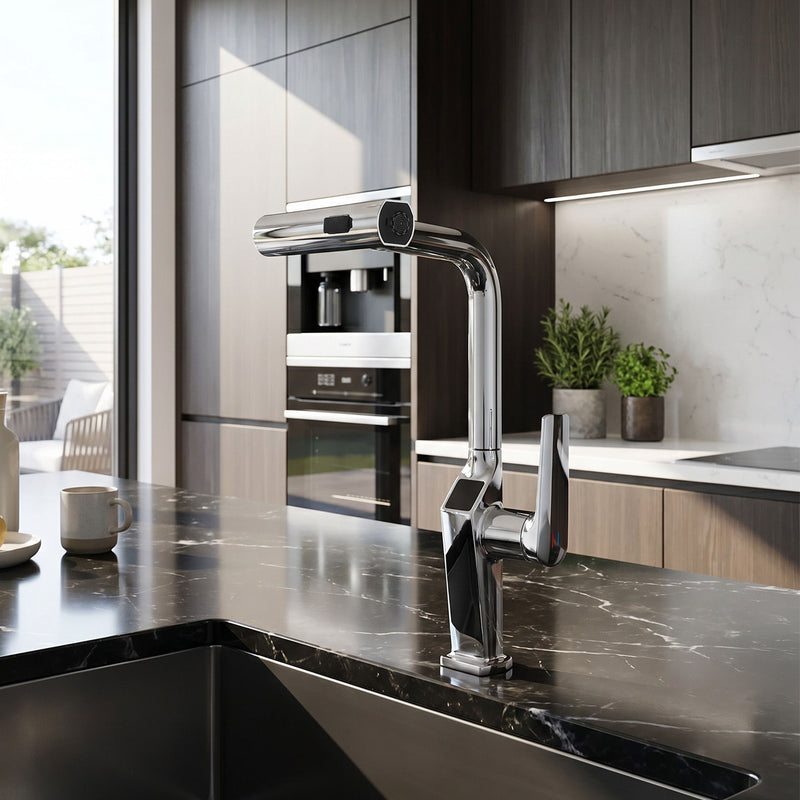 Touchless Kitchen Faucet With LED Display
