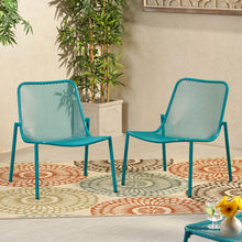 Load image into Gallery viewer, Outdoor Iron Chair With Mesh Design
