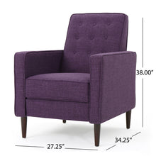 Load image into Gallery viewer, Mid-Century Modern Recliner With Button Tufted Waffle Stitch
