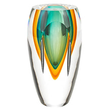 Load image into Gallery viewer, Abstract Murano Table Vase - Clear / Amber / Green
