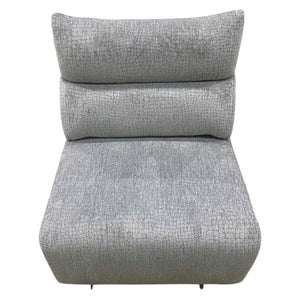 Fullar - Modular Power Motion Armless Recliner - Light Gary Chenille