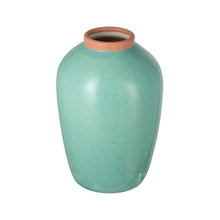 Load image into Gallery viewer, Round Table Vase - Aqua / Terra Cotta
