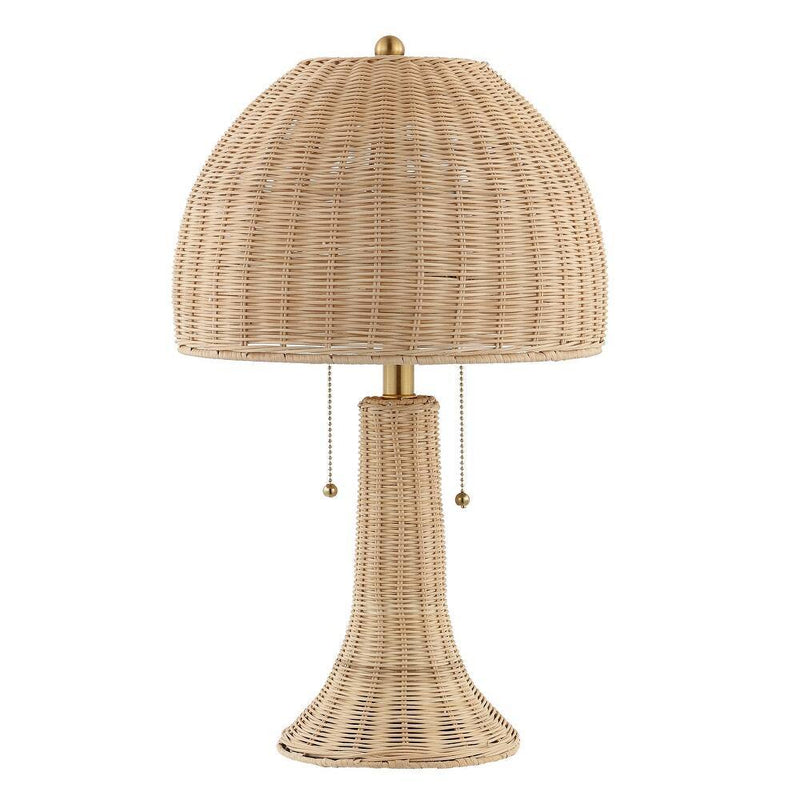 Table Lamp With Globe Shade - Natural