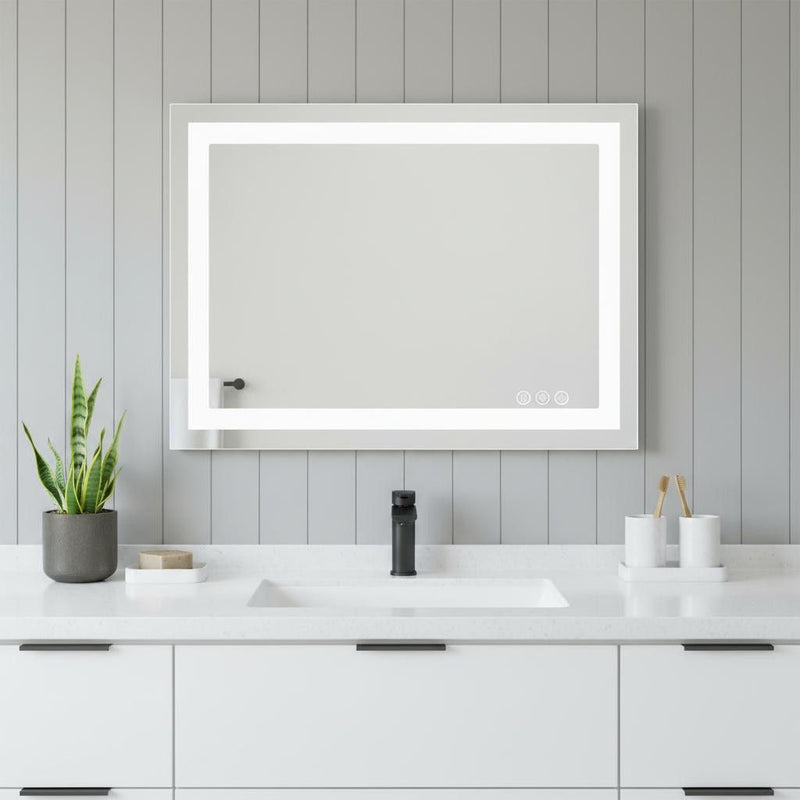 20" Lighted Frameless Bathroom Vanity Mirror - Clear
