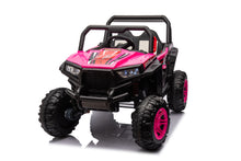 Load image into Gallery viewer, 12V7A*1 30W*4 Four-Wheel Drive Seat One Button Start, Forward And Backward, High And Low Speed, Music, Front Light, Power Display, Two Doors Can Open, 2.4G R / C, Seat Belt Four Wheel Absorber
