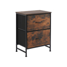 Load image into Gallery viewer, Fabric Metal And Wood Two Drawer Dresser - Black / Brown
