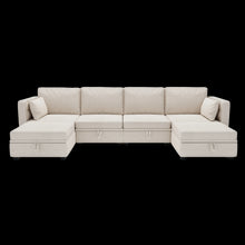 Load image into Gallery viewer, UNITED WE WIN Modular Sectional Sofa U Shaped Modular Couch with Reversible Chaise Modular Sofa Sectional Couch with Storage Seats
