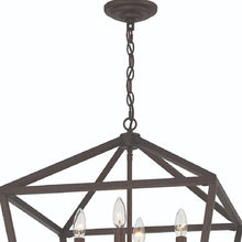 Load image into Gallery viewer, Candle Style Eight Light Metal Dimmable Chandelier - Bronze
