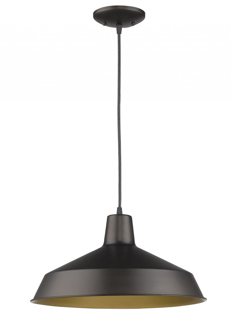 Industrial Hanging Light - Brushed Bronze
