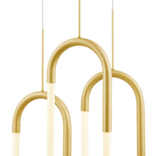 Load image into Gallery viewer, 3 Light Metal LED Dimmable Smart Enabled Chandelier - Gold
