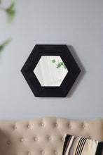 Load image into Gallery viewer, Hexagon Mirror With Natural Wood Frame, Wall Decor For Living Room Bathroom Hallway
