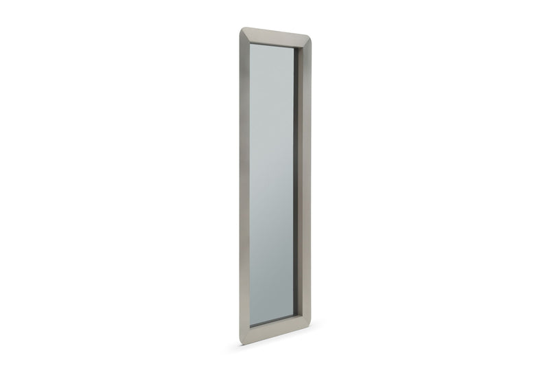 Metal Leaning Wall Mounted Framed Accent Mirror Accent - Silver