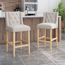 Load image into Gallery viewer, Vienna - Contemporary Fabric Tufted &amp; Wingback Counter Stools (Set of 2)
