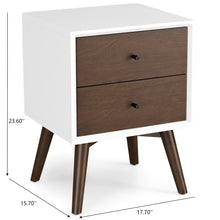 Load image into Gallery viewer, Caroline - Mid-Century Modern Style Night Stand 2 Drawer
