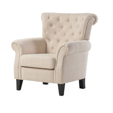 Load image into Gallery viewer, Springfield - Tufted Club Chair Stylish Upholstery - Light Beige
