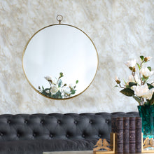 Load image into Gallery viewer, Round Mirror, Circle Mirror With Iron Frame For Living Room Bedroom Vanity Entryway, Hallway
