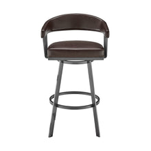 Load image into Gallery viewer, Swivel Low Back Bar Height Bar Chair - Chocolate And Gray

