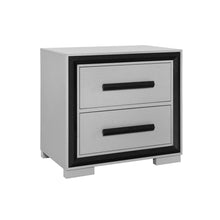 Load image into Gallery viewer, 25" Two Drawer Wood Nightstand - Gray And Black
