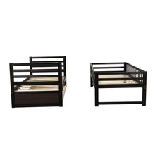 Load image into Gallery viewer, Orisfur. Twin Bunk Beds for Kids with Safety Rail and Movable Trundle bed
