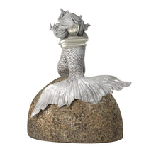 Load image into Gallery viewer, Contemplative Mermaid Tabletop Sculpture - Brown / Silver
